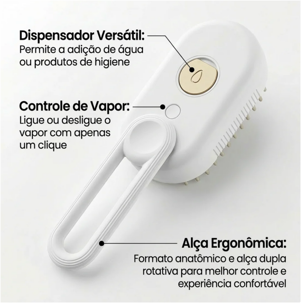 CleanPaw™ – Escova Inteligente de Limpeza e Remoção de Pelos.
