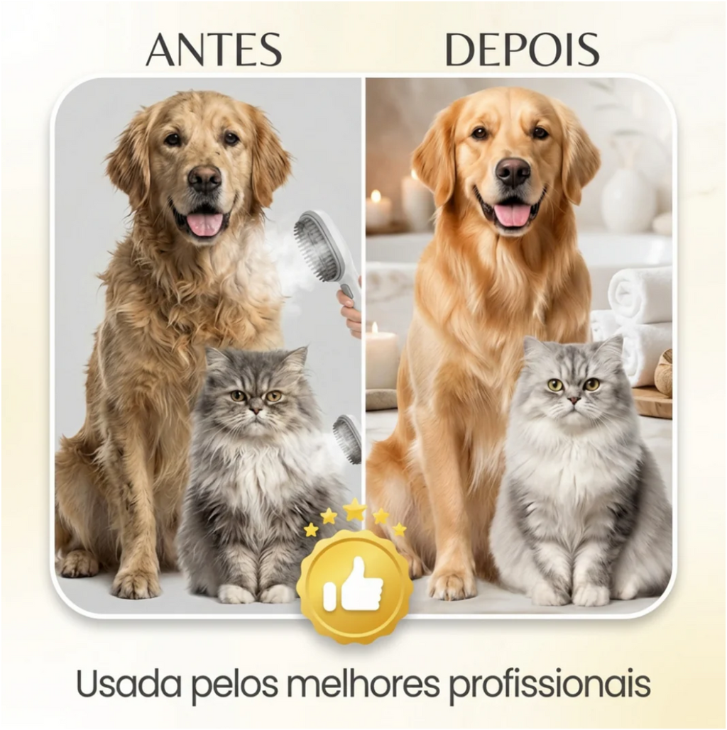 CleanPaw™ – Escova Inteligente de Limpeza e Remoção de Pelos.